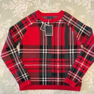 Andy & Evan Red Plaid Kid’s Sweater